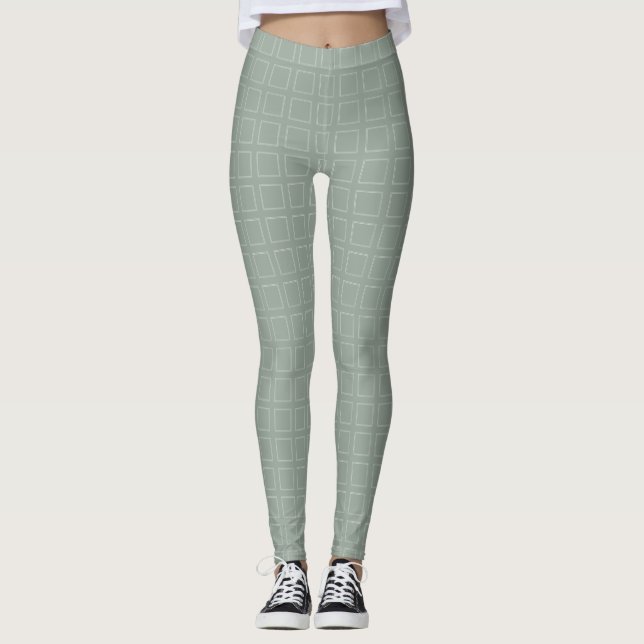 Moderne elegante Vorlage Trendy Pastellgrün Farbe Leggings (Vorderseite)