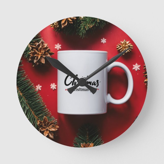 Moderne elegante Wall-Uhr - Perfekte Mischung aus  Runde Wanduhr (Vorderseite)