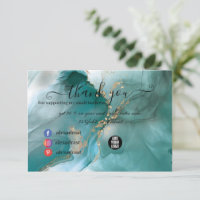 Moderne Elegante Wasserfarbe Aquamarin und Gold