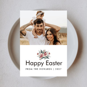 Moderne elegante Wasserfarbe Frühlingsblume Ostern Feiertagskarte