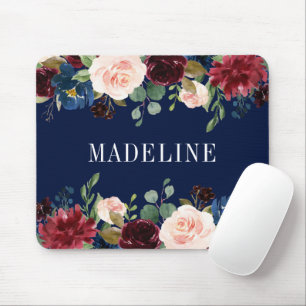 Moderne Elegante Wasserfarben floral-modern Mousepad