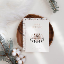 Moderne Elegante Wasserfarben Happy Holidays Non-F Folien Feiertagskarte