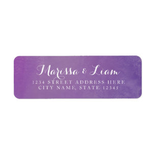 Moderne Elegante Wasserfarben Violet-Adresse