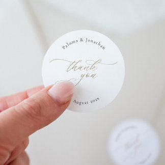 Moderne Elegante Wedding Danke Sticker