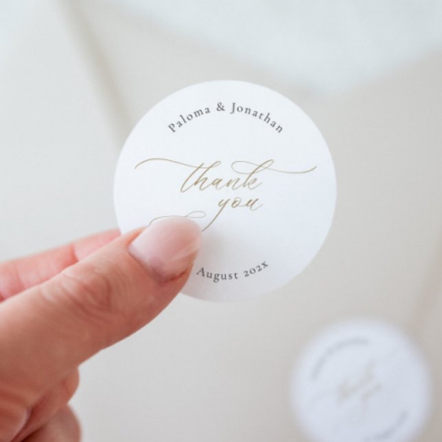 Moderne Elegante Wedding Danke Sticker (Von Creator hochgeladen)