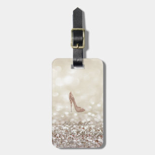Moderne Elegante Weibliche, Glitzernde, Absätze Gepäckanhänger