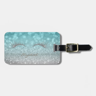 Moderne Elegante Weibliche, Glitzernde, Wimpern Gepäckanhänger