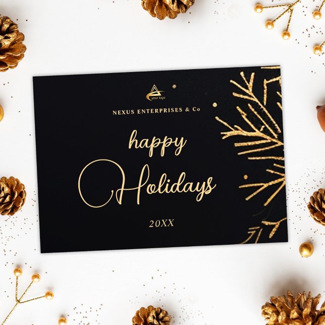 Moderne Elegante Weihnachten (Modern Elegant Corporate Business Christmas Holiday Card)