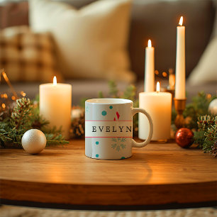 Moderne elegante weihnachtliche Freude Kaffeetasse