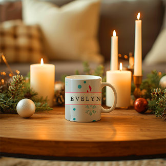 Moderne elegante weihnachtliche Freude Kaffeetasse