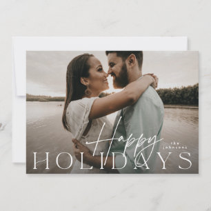 Moderne elegante Weihnachts-Flat-Foto-Karte Feiertagskarte