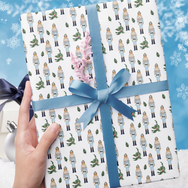 Moderne elegante Weihnachts-Nussknacker-Muster Geschenkpapier (Von Creator hochgeladen)