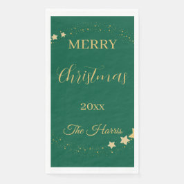 Moderne, elegante Weihnachtsgoldsterne Serviette