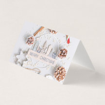 Moderne & Elegante Weihnachtskarte – Klassisches D