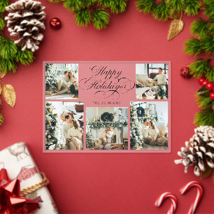 Moderne elegante Weihnachtskarte mit mehreren Foto Acryleinladungen