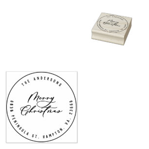 Moderne, elegante Weihnachtsschrift Gummistempel