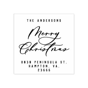 Moderne, elegante Weihnachtsschrift Gummistempel