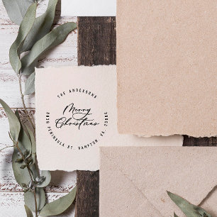 Moderne, elegante Weihnachtsschrift Gummistempel