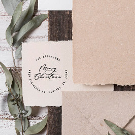Moderne, elegante Weihnachtsschrift Gummistempel