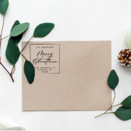 Moderne, elegante Weihnachtsschrift Gummistempel