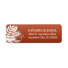 Moderne, elegante, weiße Blätter, Rote Terrakotta