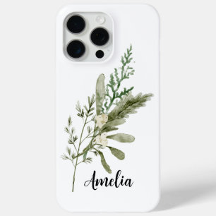 Moderne elegante, weiße, grüne Wasserfarbe Case-Mate iPhone Hülle