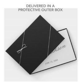 Moderne, elegante, weiße Kalligrafie-Skripte Hochz Gästebuch