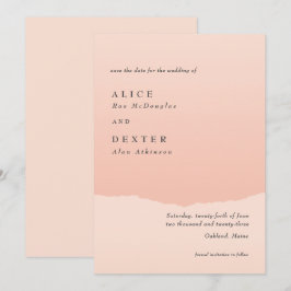 Moderne Elegante Weite Save the Date Einladung