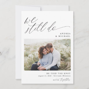Moderne elegante Wiederverheiratung Hochzeit Eheve Ankündigung