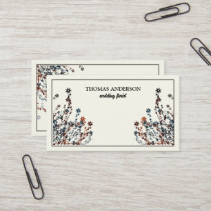 Moderne elegante Wildblumen-Blumen Visitenkarte