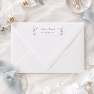 Moderne elegante wilde Orchideen-Hochzeitsadresse