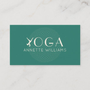 Moderne, elegante Yoga-aquamarine Visitenkarte