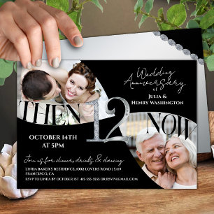 Moderne Eleganz 12. Hochzeitstag Einladung