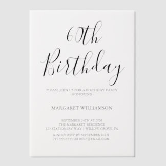 Moderne Eleganz 60. Geburtstag