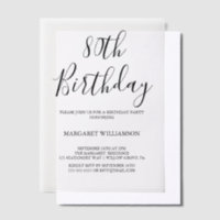 Moderne Eleganz 80. Geburtstag