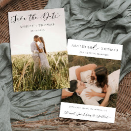 Moderne Eleganz Foto Hochzeit Save The Date
