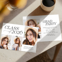 Moderne Eleganz Klasse 2026 Foto-Abschluss