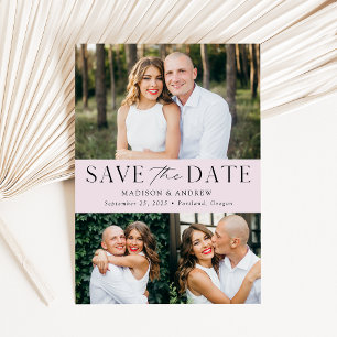 Moderne Eleganz Lavendel 3 Foto Save The Date