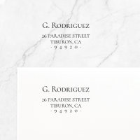 Moderne Eleganz pur. Minimaler Typo. Anschrift 05a