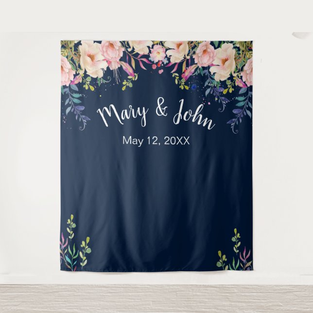 Moderne Eleganz Rosa Blumenzwiebeln Foto Hintergru Wandteppich (Vorderseite)