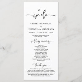 Moderne Eleganz, wir tun, Hochzeitsfeierlichkeiten Programm