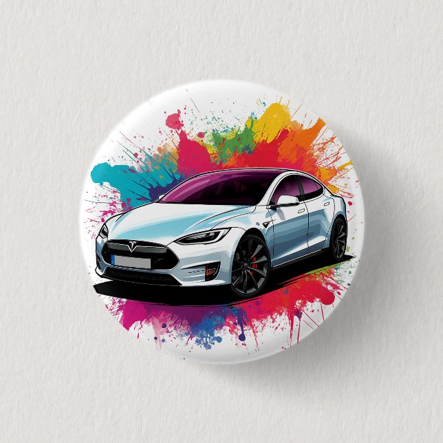 Moderne Elektroauto Button (Vorderseite)