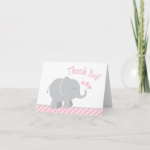 Moderne Elephant Baby Girl Dusche Rosa und Grau