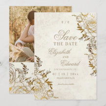Moderne Elfenbein & Gold ⎮Rose Elegante Hochzeit