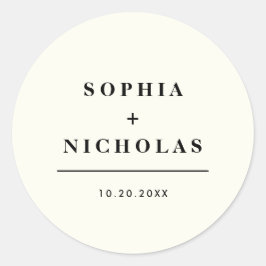 Moderne Elfenbeinküche Runder Aufkleber