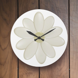 Moderne Elfenbeinküste Blume Kitchlock Große Wanduhr
