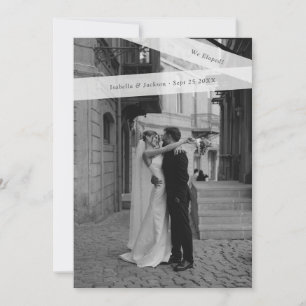 Moderne Elopement-Foto-Papierband Ankündigung
