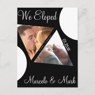 Moderne Eloted Foto Triangle Black Postcard Postkarte