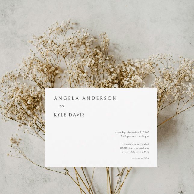 Moderne Eltern von White Bride laden zu Hochzeiten Einladung (Von Creator hochgeladen)