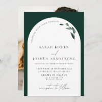 Moderne Emerald Green Arch Botanical Foto Wedding